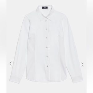 Theory Cinched Shirt in Cotton Jersey